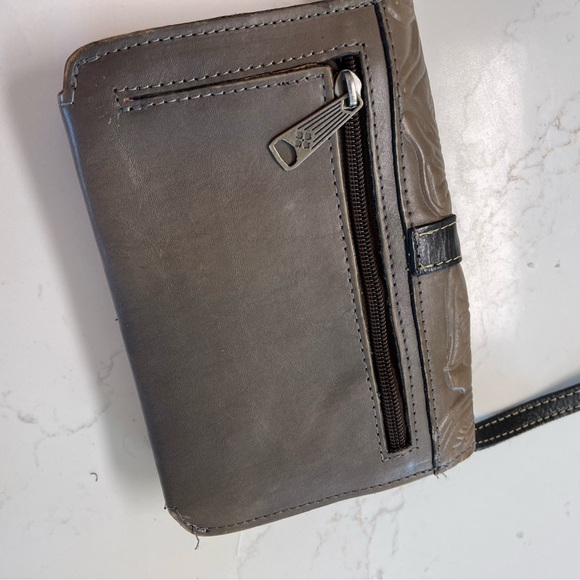 Patricia Nash Floral Embossed Brown Crossbody Bag - Picture 7 of 11